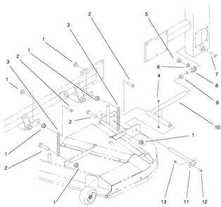 Frame And Deck Assembly Diagram and Parts List for 74205 990001 - 999999 Toro Lawn Tractor