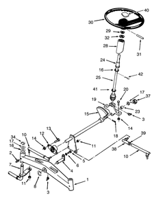 Front Axle And Steering Diagram and Parts List for 73320 3900001 - 3999999 Toro Lawn Tractor