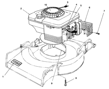 Engine Assembly Diagram and Parts List for 16400 6900001 - 6999999 Toro Lawn Mower
