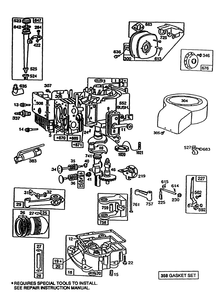 Briggs & Stratton Model No. 191707-0121-01 Diagram and Parts List for 56132 2000001 - 2999999 Toro Lawn Tractor
