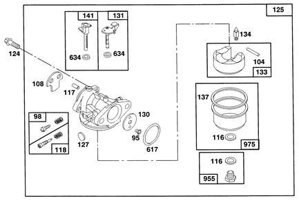 Engine Briggs & Stratton Model 124707-3185-01 Diagram and Parts List for 20322 2000001 - 2999999 Toro Lawn Mower