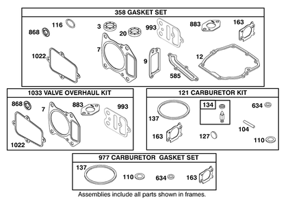 Engine Gts-200 Diagram and Parts List for 22162 8900001 - 8999999 Toro Lawn Mower