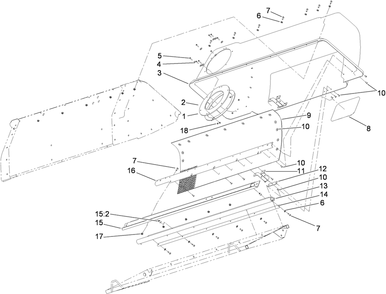 Bagger Hood Assembly Diagram and Parts List for 78567 405700000 - 411399999 Toro Lawn Tractor