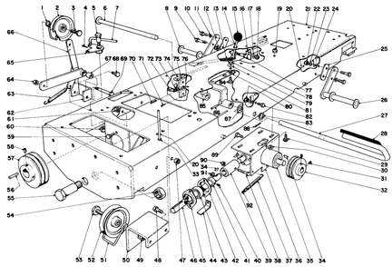 Chassis Assembly Diagram and Parts List for 55302 9000001 - 9999999 Toro Lawn Tractor