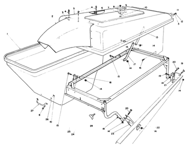 Grass Collection System Model No. 30576 (Optional) (Continued) Diagram and Parts List for 30718 2000001 - 2999999 Toro Lawn Tractor