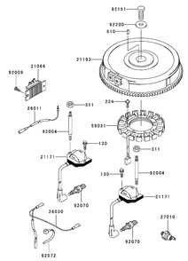 Electric Equipment Assembly Diagram and Parts List for 74416 (250000001-250005000)(2005) Toro Lawn Mower