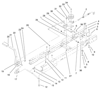 Traction Clutching Components Assembly Diagram and Parts List for 71209 9900001 - 9999999 Toro Lawn Tractor