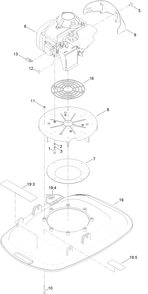 Engine And Deck Assembly Diagram and Parts List for 2600 314000001 - 314999999 Toro Lawn Tractor Accessories