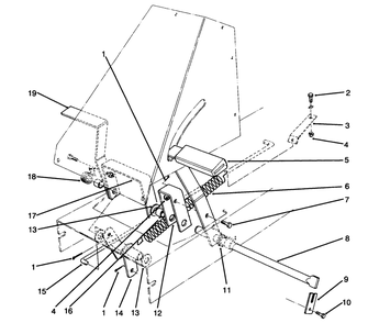 Brake & Clutch Assembly Diagram and Parts List for 70141 49000001 - 49999999 Toro Lawn Tractor