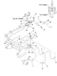 Trencher Hydraulic Assembly Diagram and Parts List for 25531E 323000000 - 999999999 Toro Lawn Tractor Accessories