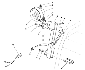 Light Kit No. 66-7950 (Optional) Diagram and Parts List for 38505 9000001 - 9999999 Toro Snow Blower