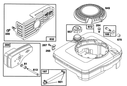 Engine Briggs & Stratton Model 122702-0182-01 Diagram and Parts List for 20901B 2000001 - 2999999 Toro Lawn Mower
