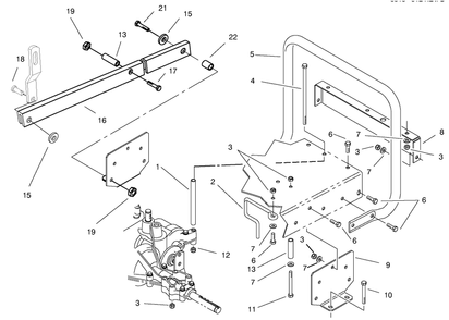 Stand Bar Assembly Diagram and Parts List for 70142 79000001 - 79999999 Toro Lawn Tractor