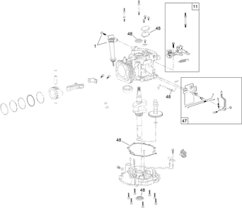 Dipstick, Brake And Governor Arm Assembly Diagram and Parts List for 20952 316000001 - 316999999 Toro Lawn Mower