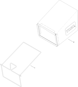 Bag Assembly Diagram and Parts List for 21200 412251183 - 412999999 Toro Lawn Mower