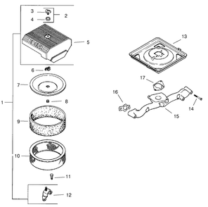 Air Intake And Filtration Assembly Diagram and Parts List for 74228 (210000001-210999999)(2001) Toro Lawn Mower