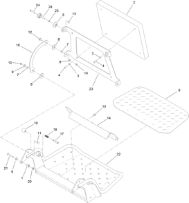 Platform Assembly Diagram and Parts List for 68138 413000000 - 416799999 Toro Cement Mixer