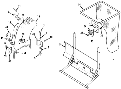 Bag & Frame Assembly Diagram and Parts List for 07-11BY01 2000001 - 2999999 Toro Lawn Tractor Accessories