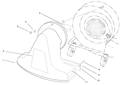 Snout Assembly Diagram and Parts List for 62924 7900001 - 7999999 Toro Leaf Blower / Vacuum