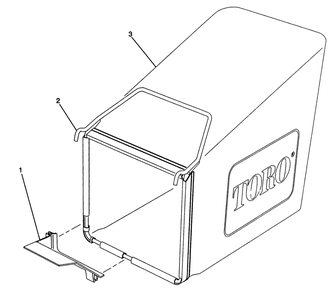 Grass Bag Assembly Diagram and Parts List for 20910 0000001 - 0999999 Toro Lawn Mower