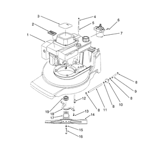 Engine Assembly Diagram and Parts List for 20925B 0000001 - 0999999 Toro Lawn Mower