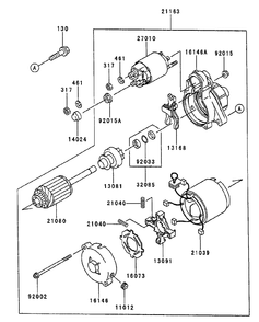 Starter Assembly Diagram and Parts List for 74213 (230006001-230999999)(2003) Toro Lawn Mower