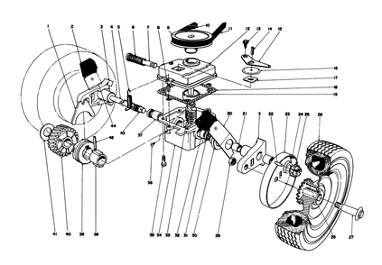 Part Location Diagram of 33-2150 Toro Gear Case Assembly Complete