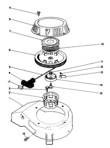 Recoil Assembly (Engine Model No. 47pk9) Diagram and Parts List for 20910 0000001 - 0999999 Toro Lawn Mower
