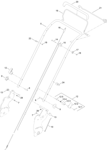 Handle Assembly Diagram and Parts List for 21770 411913204 - 999999999 Toro Lawn Mower
