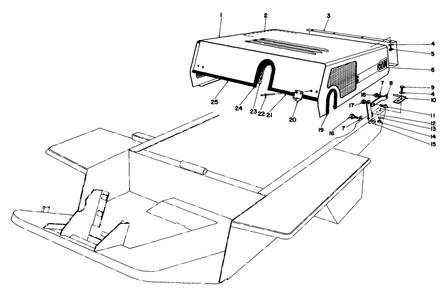 Hood Assembly Diagram and Parts List for 30798 9000001 - 9999999 Toro Lawn Tractor