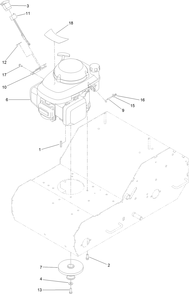 Engine Assembly Diagram and Parts List for 33516 (315000001-315999999)(2015) Toro Aerator
