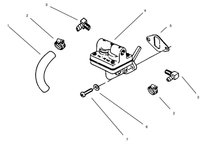 Fuel Pump Diagram and Parts List for 73403 7900001 - 7999999 Toro Lawn Tractor