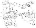 Gearcase And Ignition Controls Diagram and Parts List for 31-10K802 1000001-1999999 - 1991 Toro Lawn Tractor