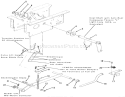 Hydrostatic Lift Linkage 312-H & 416-H Diagram and Parts List for 31-10K802 1000001-1999999 - 1991 Toro Lawn Tractor