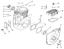 Kohler Crankcase & Cylinder Head Diagram and Parts List for 31-10K802 1000001-1999999 - 1991 Toro Lawn Tractor