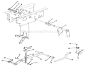 Hydrostatic Lift Linkage 312-H & 416-H Diagram and Parts List for 31-16O804 2000001-2999999 - 1992 Toro Lawn Tractor