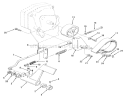 Clutch, Brake And Speed Control Linkage 312-H & 416-H Diagram and Parts List for 51-16OE02 2000001-2999999 - 1992 Toro Lawn Tractor