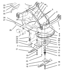 Deck & Spindle Assembly Diagram and Parts List for 30139 790001 - 799999 Toro Lawn Mower