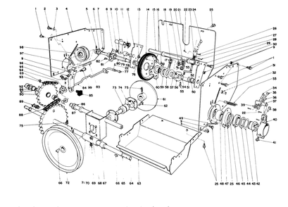 Traction Assembly Diagram and Parts List for 38160 5000001 - 5999999 Toro Snow Blower