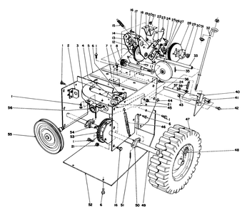 Traction Assembly Diagram and Parts List for 38056 5000001 - 5999999 Toro Snow Blower