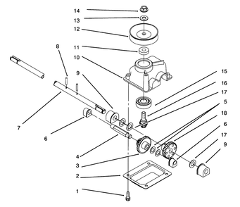 Gear Case Assembly Diagram and Parts List for 20806BC 4900001 - 4999999 Toro Lawn Mower