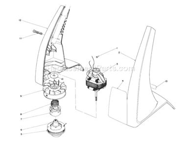 Page B Diagram and Parts List for 51230 0000001-0999999 - 1990 Lawn Boy Trimmer