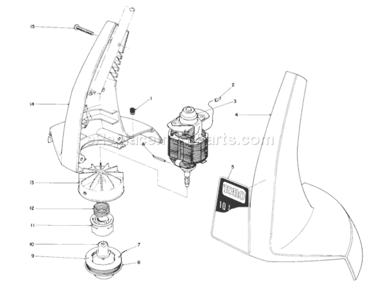Page B Diagram and Parts List for 51246 0000001-09999991991 Toro Trimmer