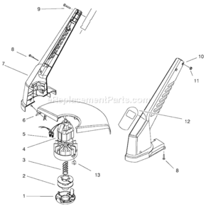 Part Location Diagram of 73-8130 Toro Right Hand Housing