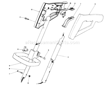 Part Location Diagram of 73-6020 Toro Lower Ext. Tube