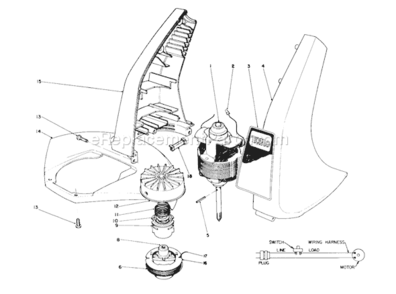 Page B Diagram and Parts List for 51325 2000001-29999991992 Toro Trimmer