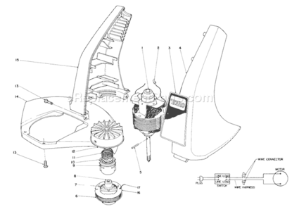 Page B Diagram and Parts List for 51328 0000001-09999991990 Toro Trimmer