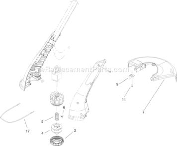 Page B Diagram and Parts List for 51348 280000001-2809999992008 Toro Trimmer