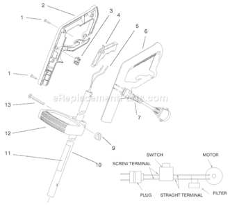 Page A Diagram and Parts List for 51349 9900001-999999991999 Toro Trimmer