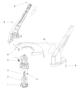 Page B Diagram and Parts List for 51350 210000001-2109999992001 Toro Trimmer